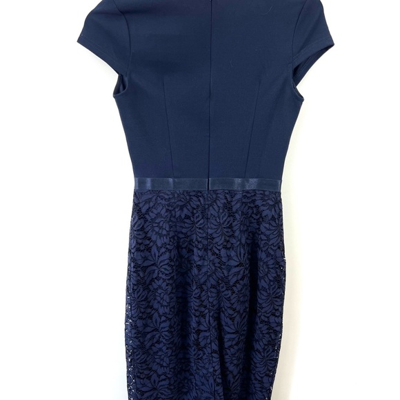 Miusol Elegant Navy Blue Lace Dress - Picture 3 of 4